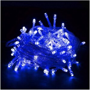 100 Luces lineal 7m azul musical cable transparente