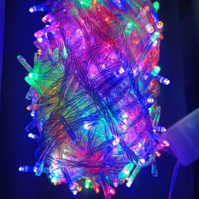 500 Luces lineal 35m multicolor musical cable transparente