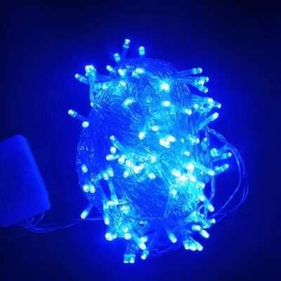 200 Luces lineal 14m azul musical cable transparente