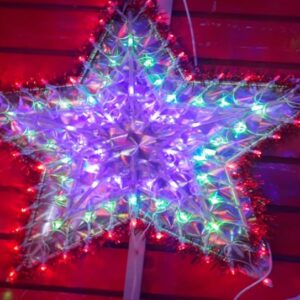 Estrella de cartón con luces led